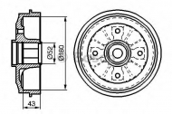 Тормозный барабан BOSCH 0 986 477 114