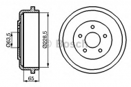 Тормозный барабан BOSCH 0 986 477 129