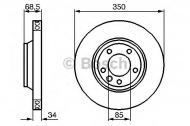 Тормозной диск BOSCH 0 986 479 251