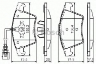 Комплект тормозных колодок BOSCH 0 986 494 164
