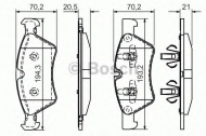 Комплект тормозных колодок BOSCH 0 986 494 165