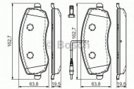 Комплект тормозных колодок BOSCH 0 986 494 385