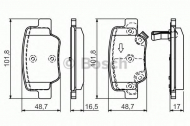 Комплект тормозных колодок BOSCH 0 986 494 404