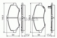 Комплект тормозных колодок BOSCH 0 986 494 493