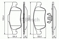 Комплект тормозных колодок BOSCH 0 986 494 441