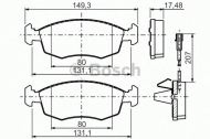 Комплект тормозных колодок BOSCH 0 986 494 463