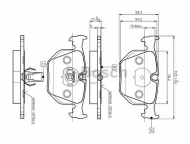 Комплект тормозных колодок BOSCH 0 986 TB2 204