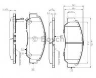 Комплект тормозных колодок BOSCH 0 986 TB2 371