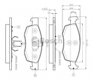 Комплект тормозных колодок BOSCH 0 986 TB2 541