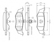 Комплект тормозных колодок BOSCH 0 986 TB2 707