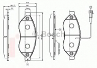 Комплект тормозных колодок BOSCH 0 986 TB2 944