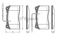 Комплект тормозных колодок BOSCH 0 986 TB2 771