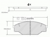Комплект тормозных колодок BOSCH F 03B 150 006