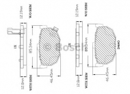 Комплект тормозных колодок BOSCH F 03B 150 008