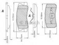 Комплект тормозных колодок BOSCH F 03B 150 087