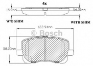 Комплект тормозных колодок BOSCH F 03B 150 105