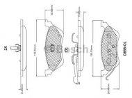 Комплект тормозных колодок BOSCH F 03B 150 303