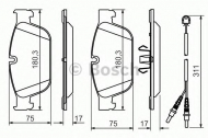 Комплект тормозных колодок BOSCH 0 986 494 526