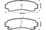 Комплект тормозных колодок BENDIX 572155B