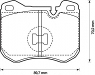 Комплект тормозных колодок BENDIX 571373B