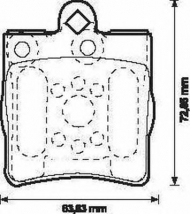 Комплект тормозных колодок BENDIX 571925B