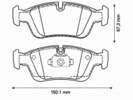 Комплект тормозных колодок BENDIX 571959B