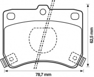 Комплект тормозных колодок BENDIX 572100B