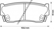 Комплект тормозных колодок BENDIX 572166B