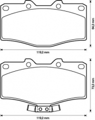 Комплект тормозных колодок BENDIX 572254B