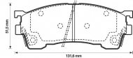 Комплект тормозных колодок BENDIX 572325B