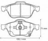 Комплект тормозных колодок BENDIX 572481B