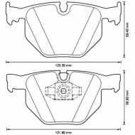 Комплект тормозных колодок BENDIX 573228B