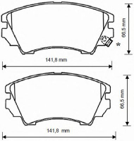 Комплект тормозных колодок BENDIX 573270B