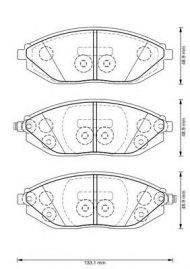 Комплект тормозных колодок BENDIX 573385B