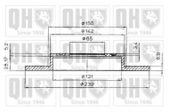 Тормозной диск QUINTON HAZELL BDC4763