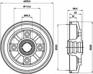 Тормозный барабан MINTEX MBD228