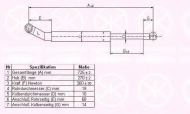 Газовая пружина KLOKKERHOLM 00577121