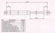 Газовая пружина KLOKKERHOLM 95217100