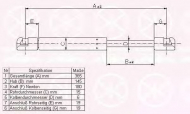 Газовая пружина KLOKKERHOLM 50397102