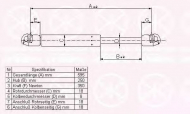 Газовая пружина KLOKKERHOLM 50507100