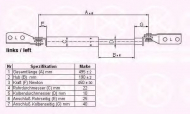 Газовая пружина KLOKKERHOLM 34077101