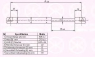 Газовая пружина KLOKKERHOLM 50637100