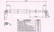 Газовая пружина KLOKKERHOLM 34327101