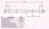 Газовая пружина KLOKKERHOLM 50777102