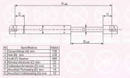Газовая пружина KLOKKERHOLM 50867100