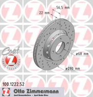 Тормозной диск ZIMMERMANN 100.1222.52