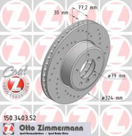 Тормозной диск ZIMMERMANN 150.3403.52