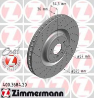 Тормозной диск ZIMMERMANN 400.3684.20