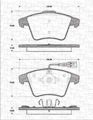 Комплект тормозных колодок MAGNETI MARELLI 363702161173