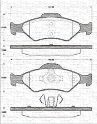 Комплект тормозных колодок MAGNETI MARELLI 363702161214